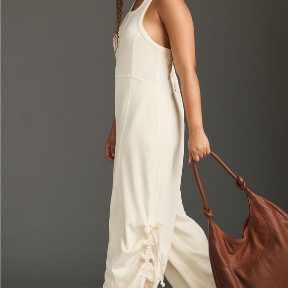 ANTGROPOLGIE DAILY PRACTICE Horizon Wide-Leg Knit Jumpsuit SIZE: SMALL - Picture 4 of 13